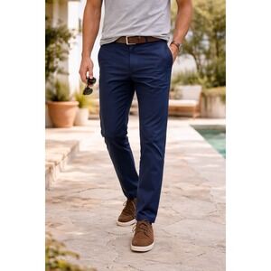 Banana Republic Pants Mens 38x32 Blue Chino Flat Front Straight Work Casual